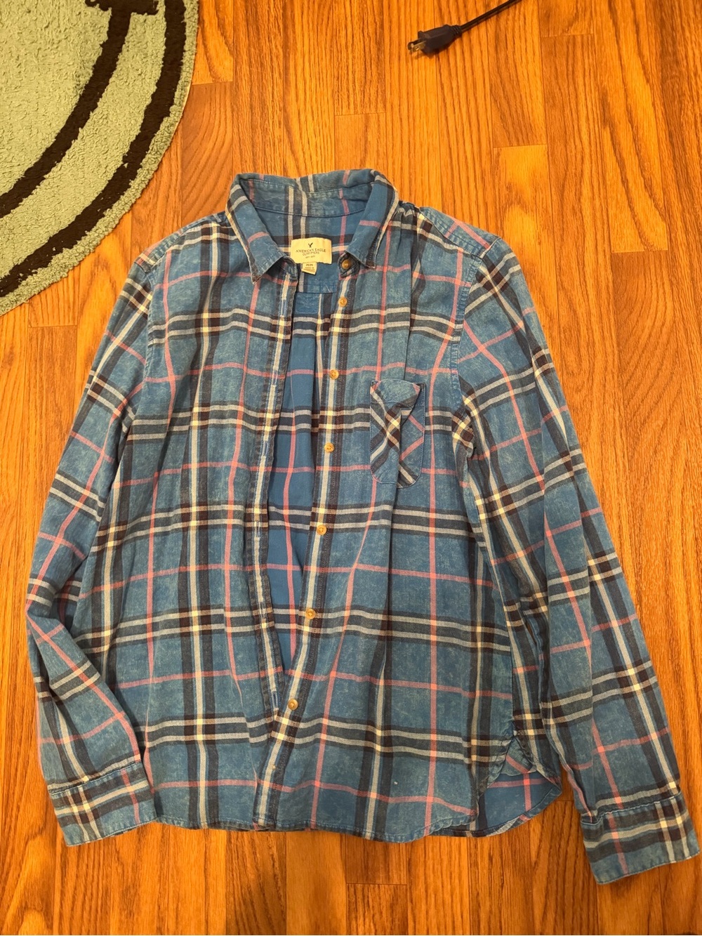 3 total different color Plaid Button-Up Shirts